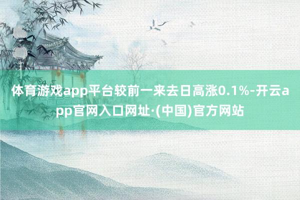 体育游戏app平台较前一来去日高涨0.1%-开云app官网入口网址·(中国)官方网站