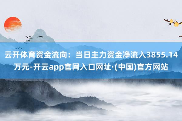 云开体育资金流向：当日主力资金净流入3855.14万元-开云app官网入口网址·(中国)官方网站